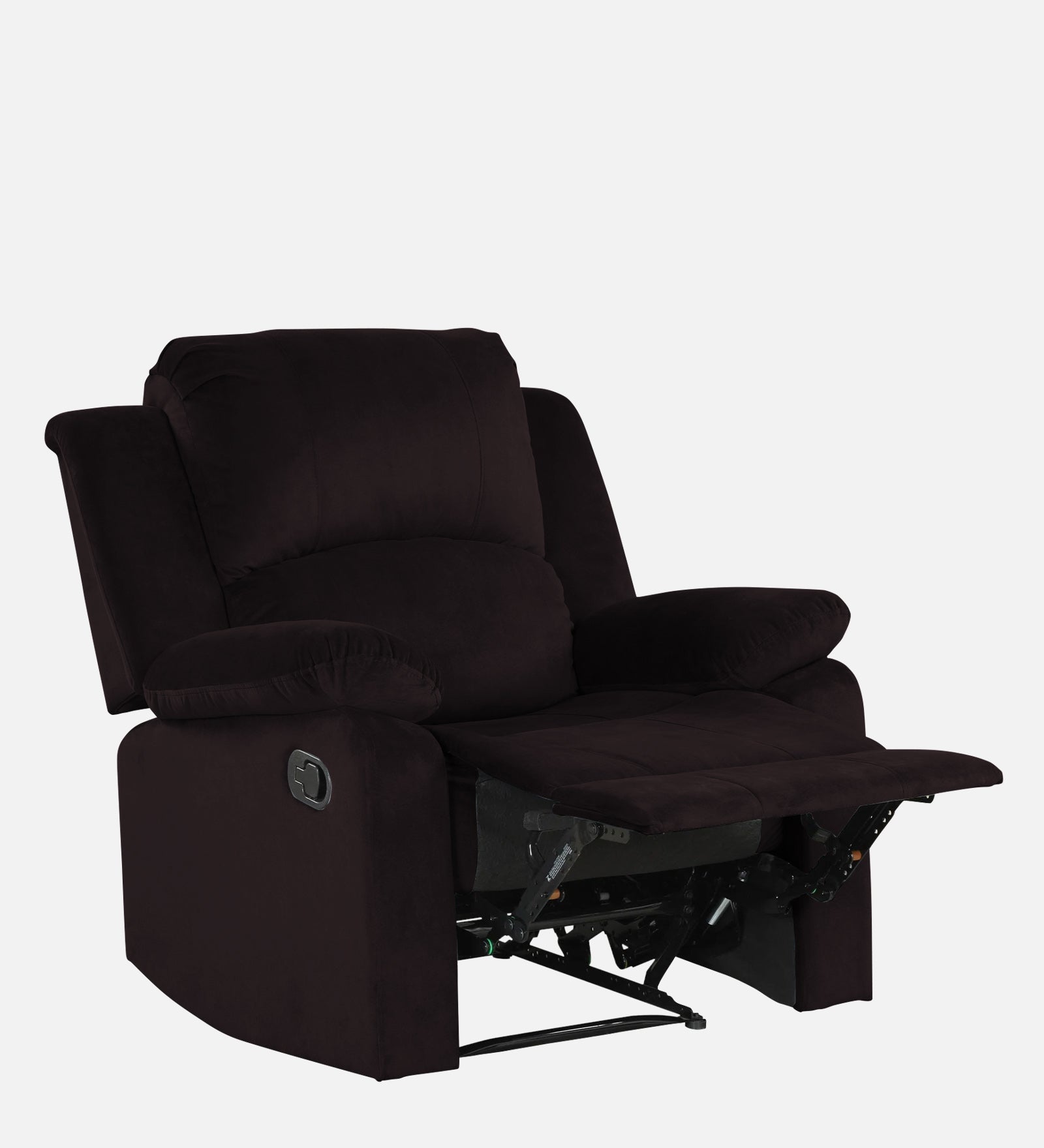 Henry Fabric 1 Seater Manual Recliner In Cara Brown Colour - Febonic Living