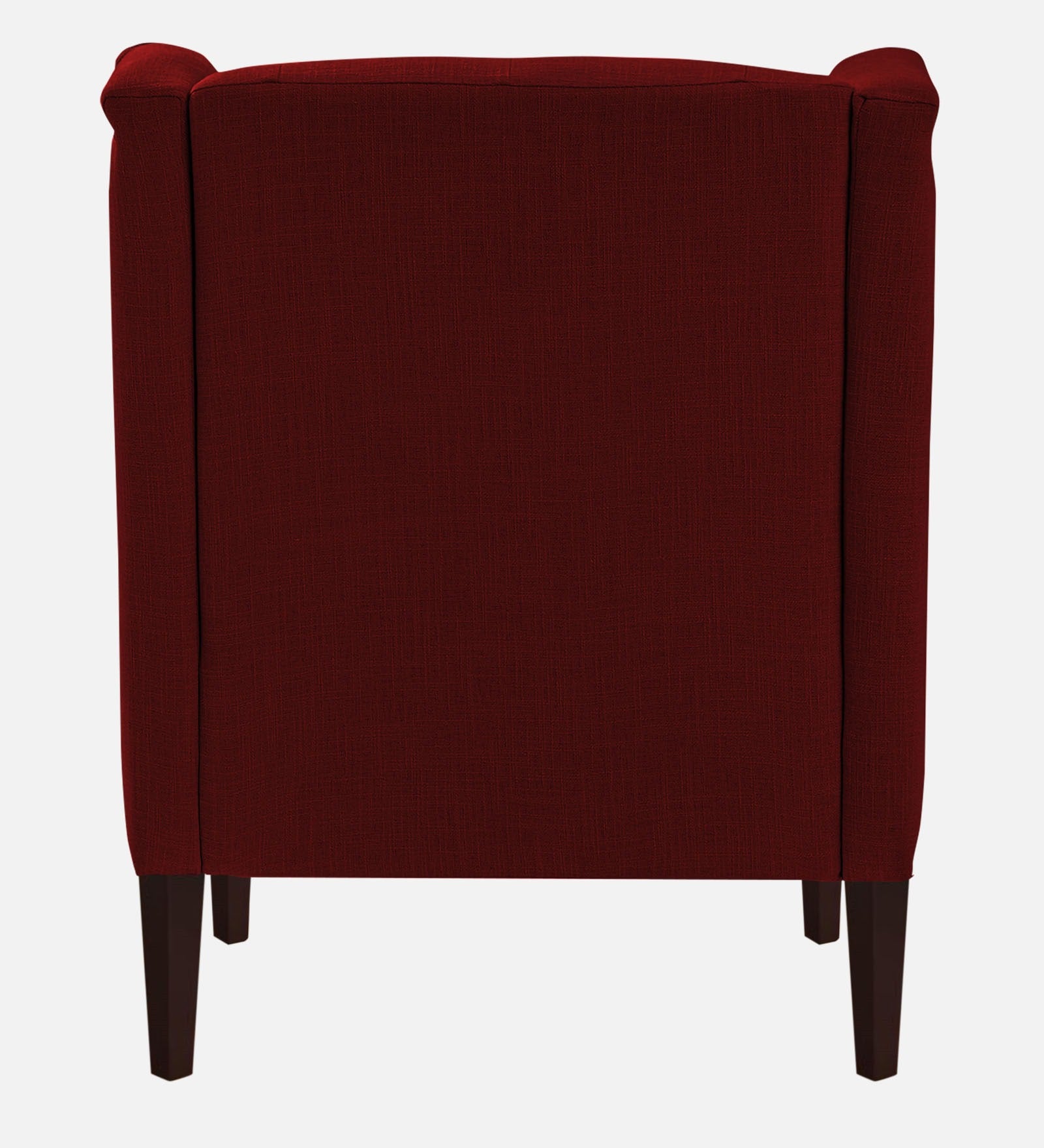 Deyuk Fabric Wing Chair In Blood Maroon Colour - Febonic Living