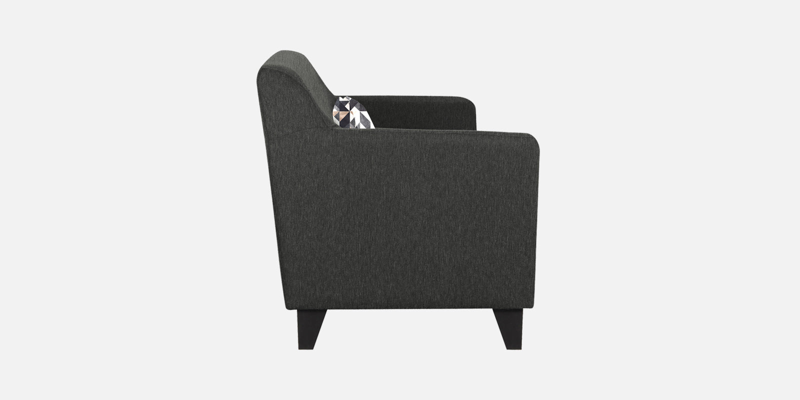 Melaan Fabric 2 Seater Sofa In Charcoal Grey Colour