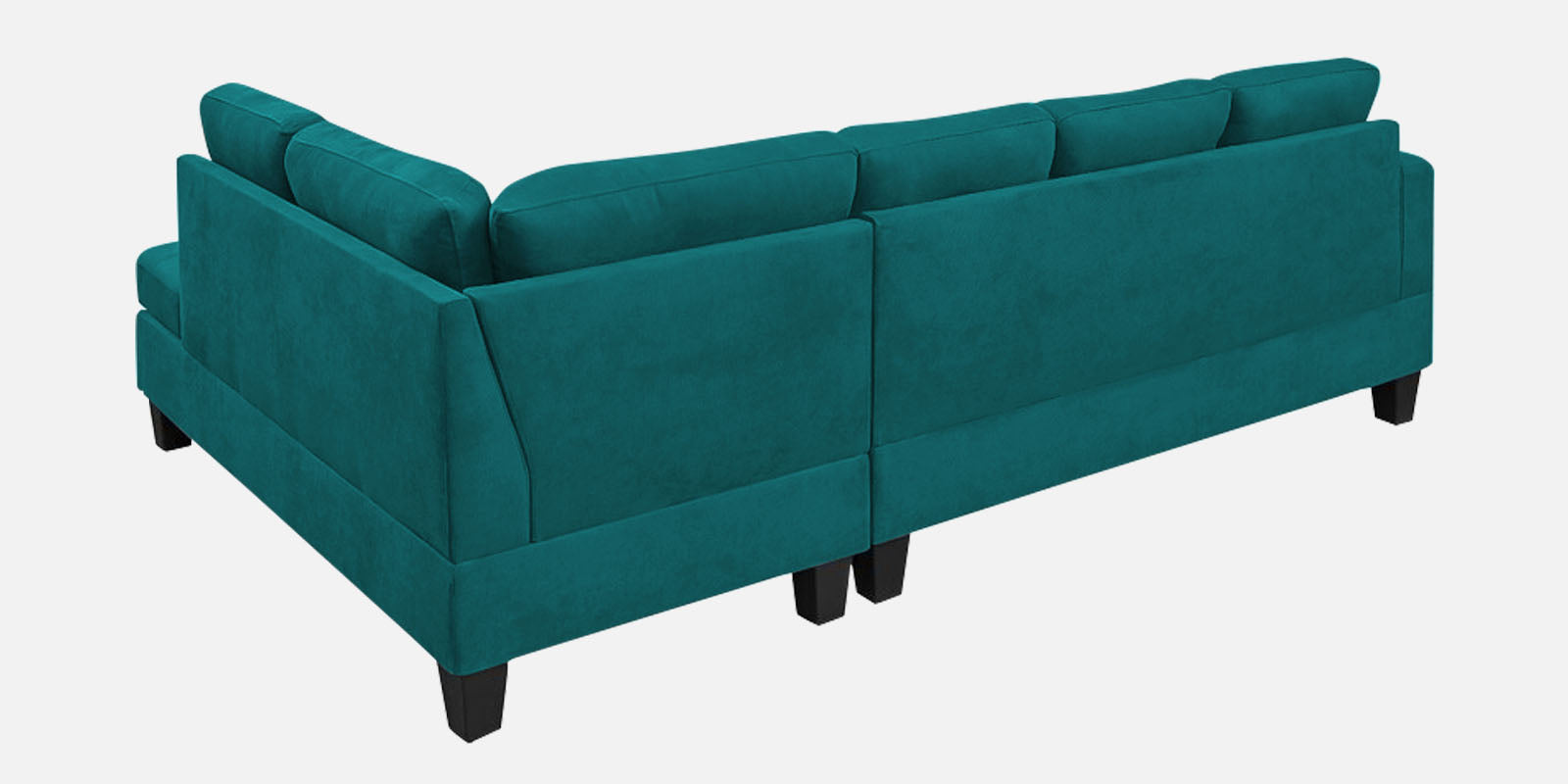 Thomas Fabric LHS Sectional Sofa (3+Lounger) In Sea Green Colour - Febonic Living