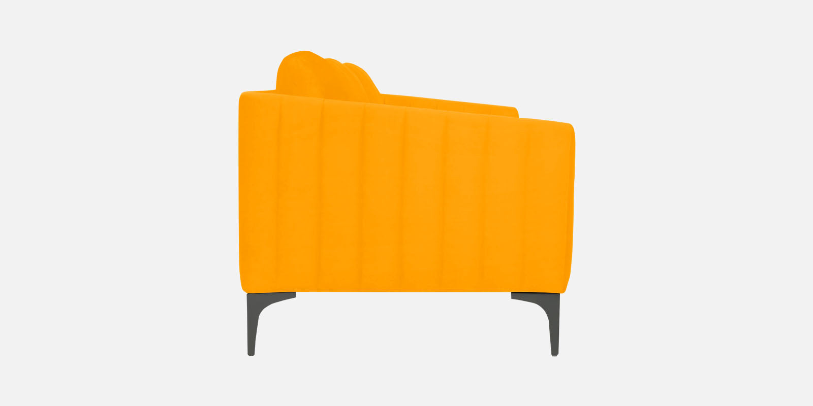 Haru Velvet 2 Seater Sofa In Saffron yellow Colour - Febonic Living