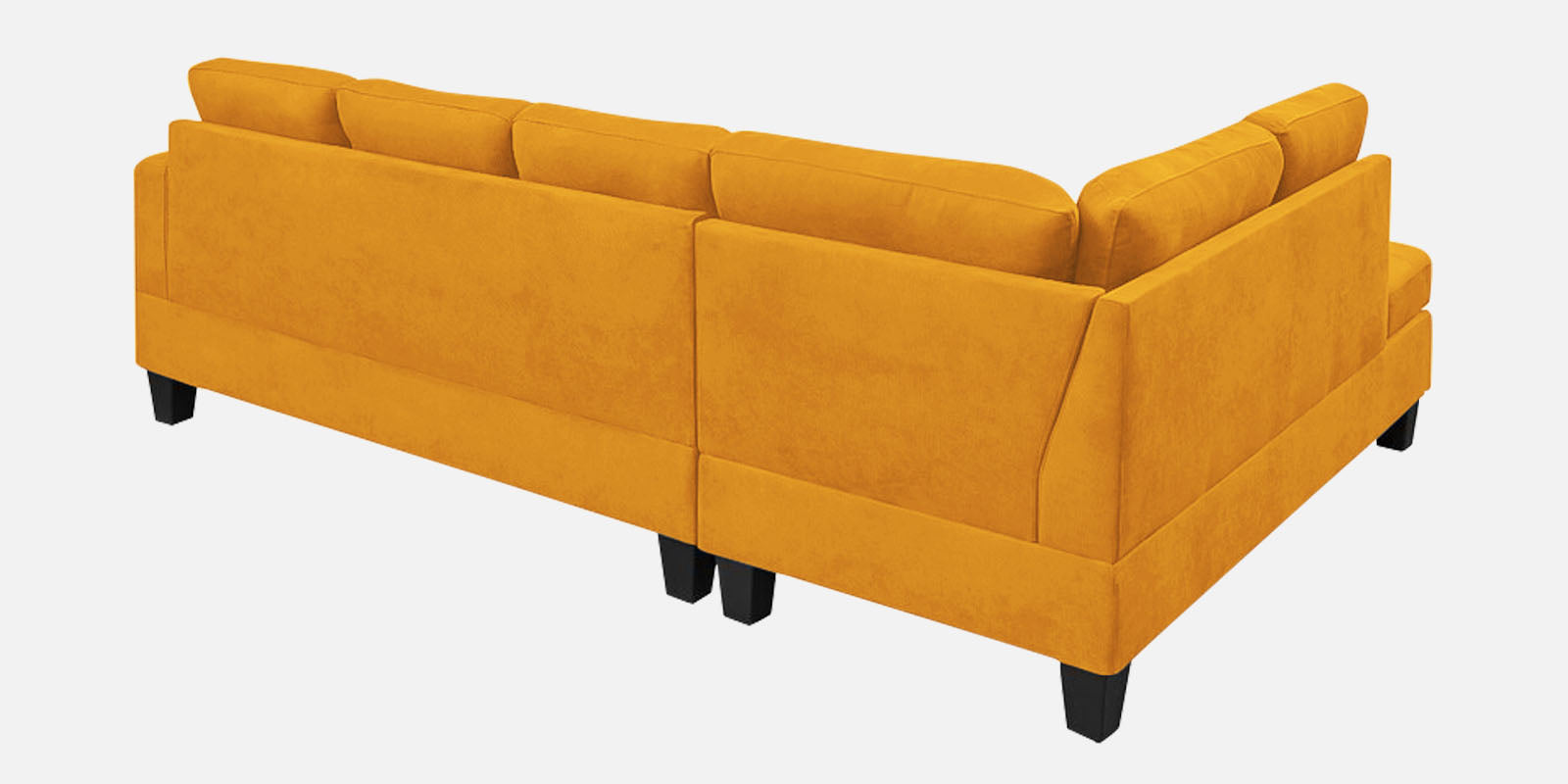Thomas Fabric RHS Sectional Sofa (3+Lounger) In Bold Yellow Colour - Febonic Living