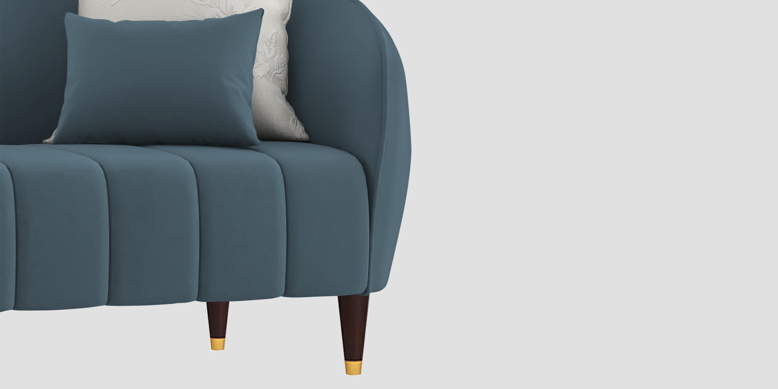 Hairo Velvet 3 Seater Sofa In Oxford Blue Colour - Febonic Living