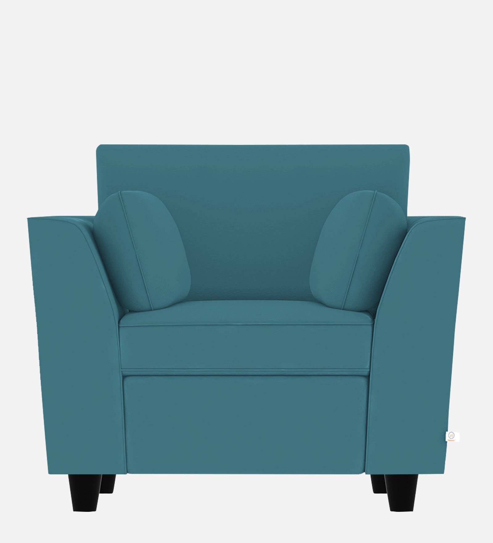 Bristo Velvet 1 Seater Sofa In Aqua Blue Colour With Storage - Febonic Living