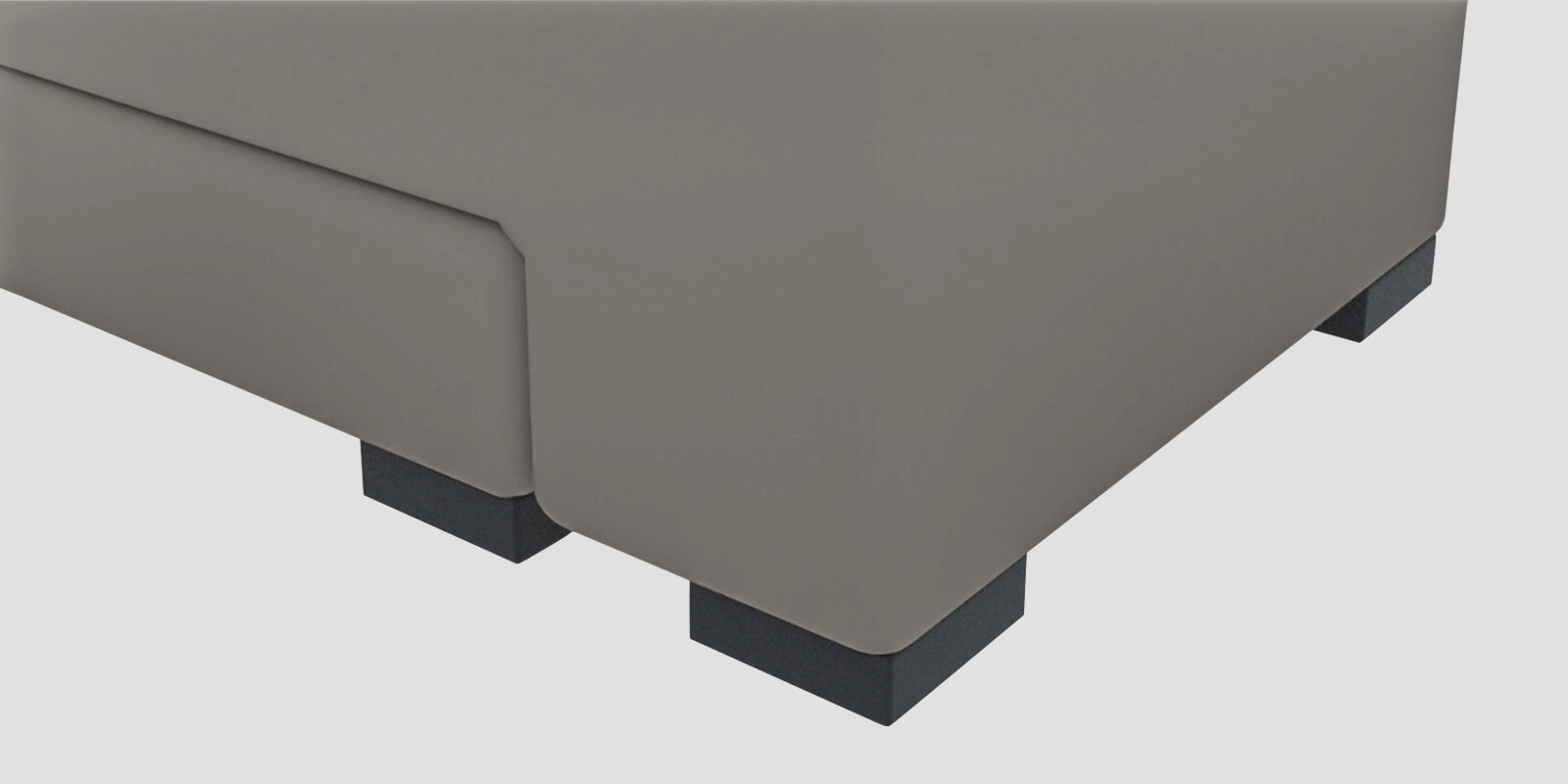 Corby Velvet RHS 6 Seater Convertible Sofa Cum Bed In Echo Grey Colour - Febonic Living