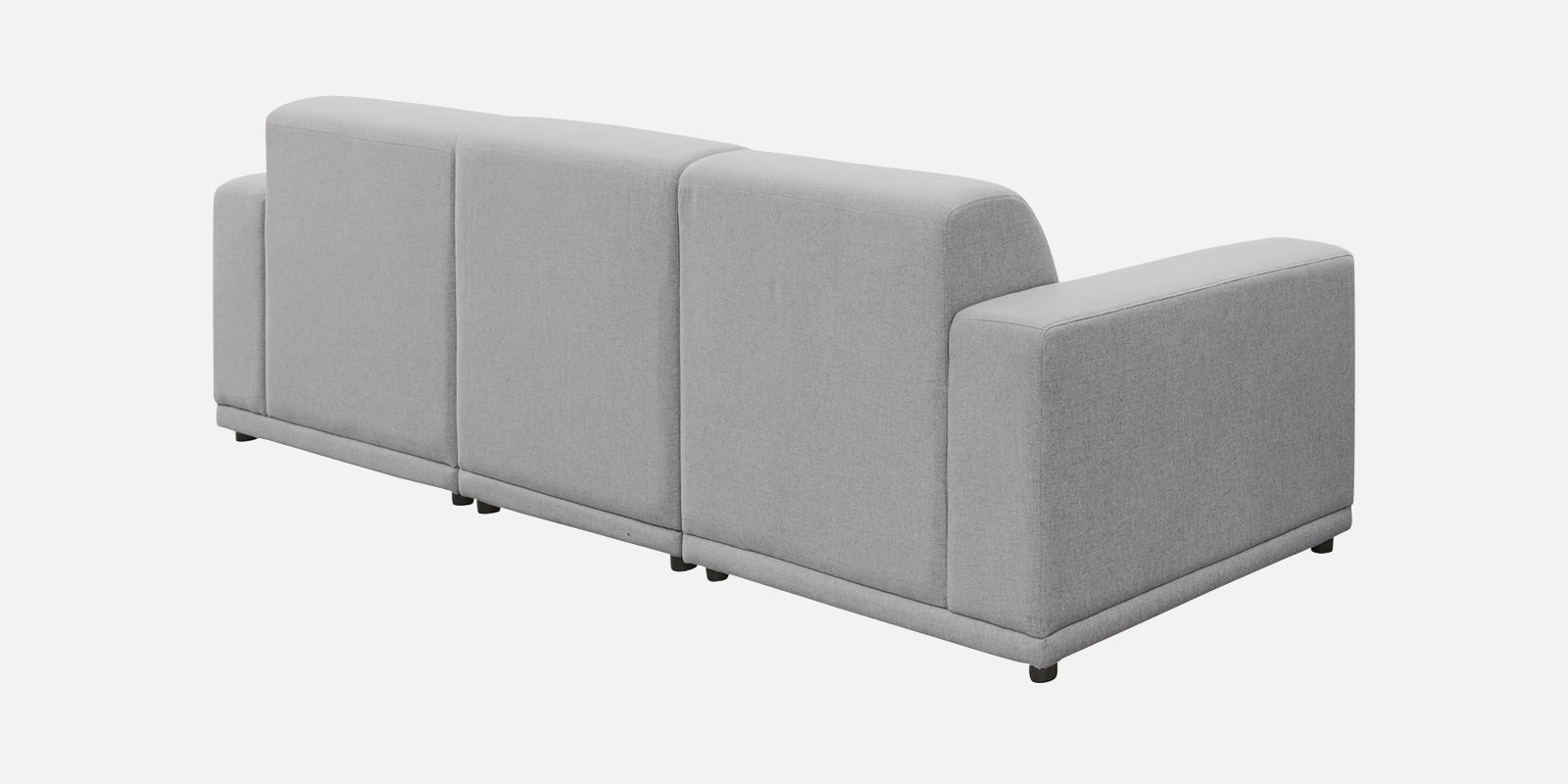 Adam Fabric RHS Sectional Sofa (3+Ottoman Lounger) In Lit Grey Colour - Febonic Living