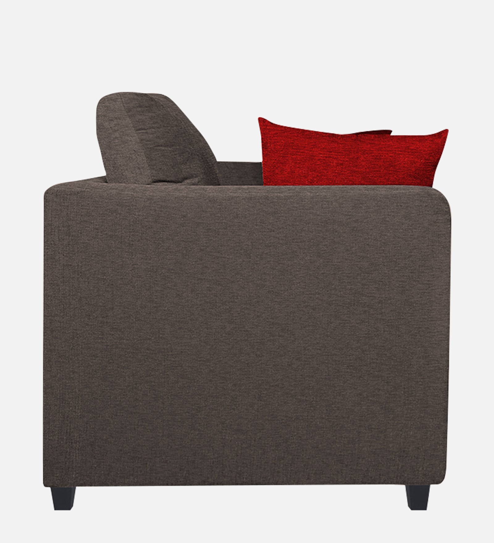 Nuska Fabric 1 Seater Sofa In Caspa Brown Colour - Febonic Living