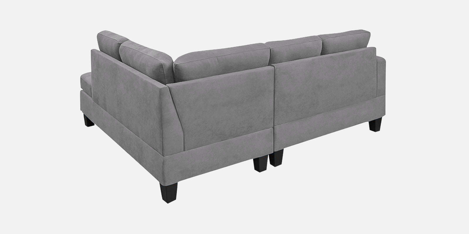 Thomas Fabric LHS Sectional Sofa (2+Lounger) In Lit Grey Colour - Febonic Living