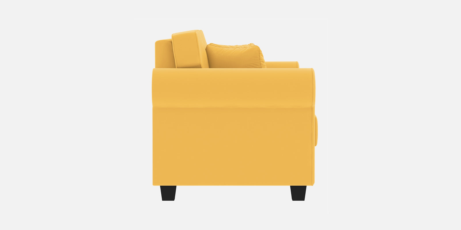 Numonk Velvet 3 Seater Sofa In Turmeric yellow Colour