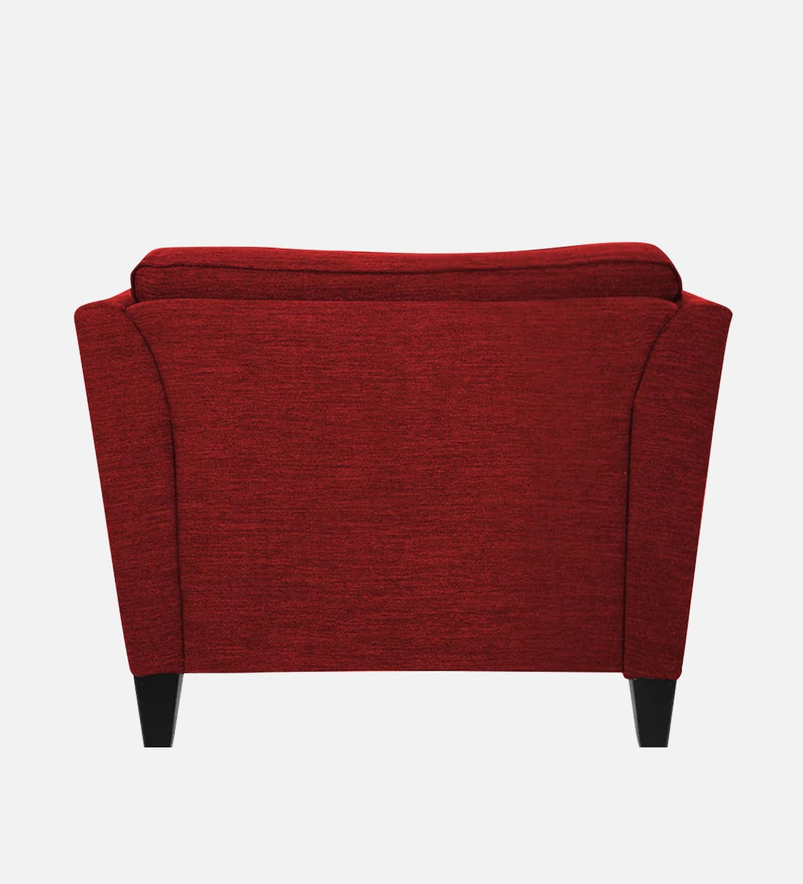 Nigar Fabric 1 Seater Sofa In  Blood Maroon Colour - Febonic Living