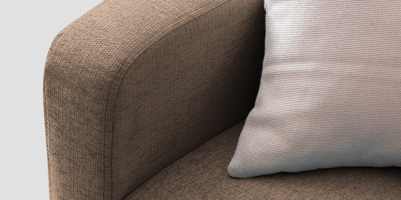 Noha Fabric 3 Seater Sofa In Cookie Beige Colour