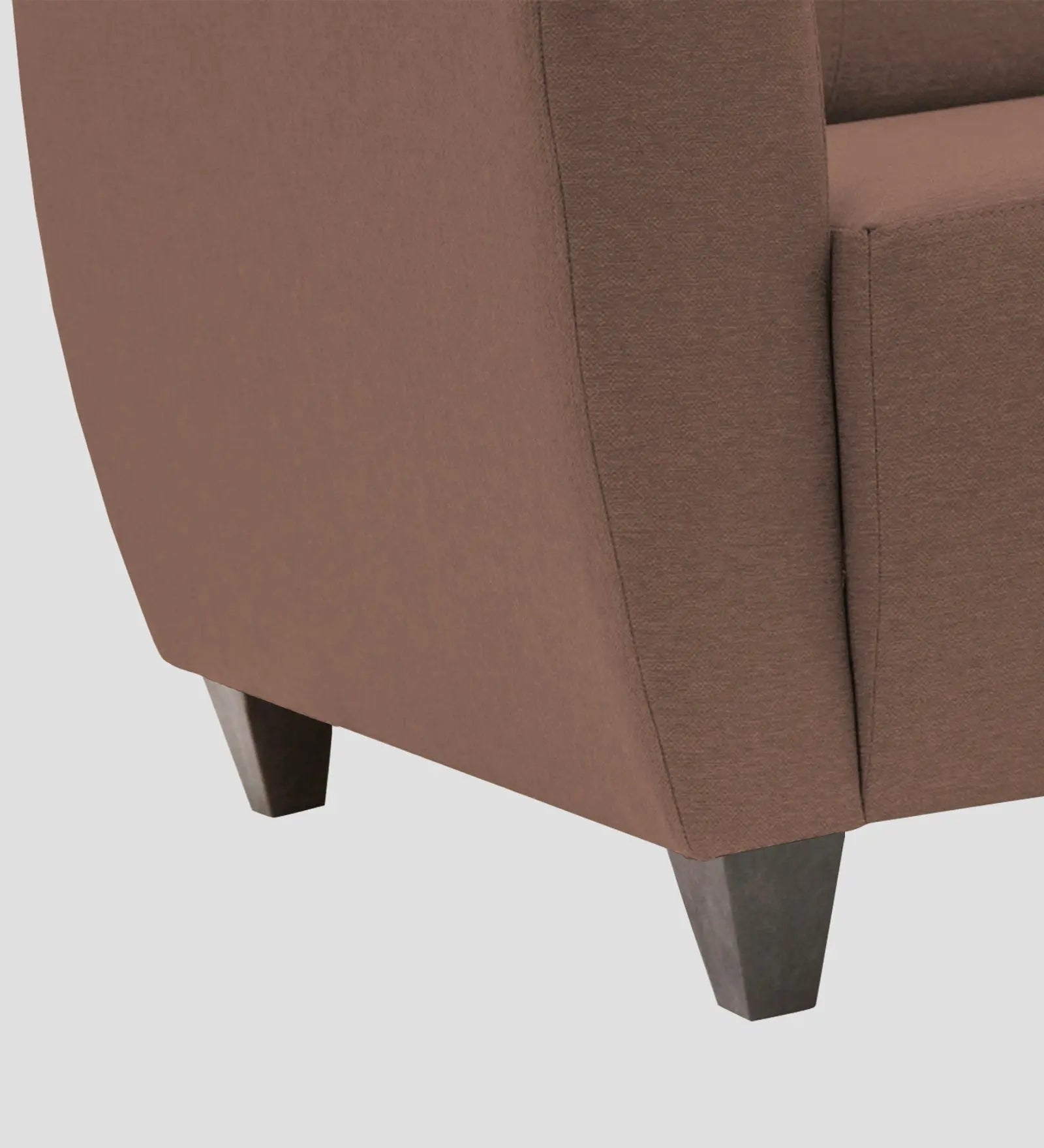 Burban Fabric 1 Seater Sofa In Latte Brown Colour Febonic Living