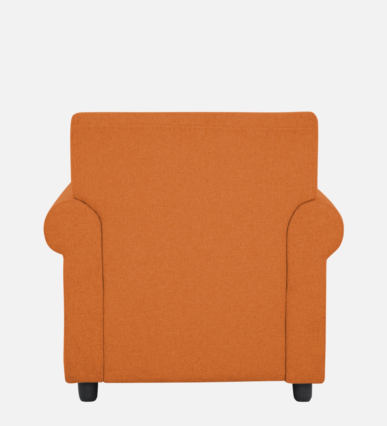 Ribby Fabric 1 Seater Sofa In Dark Orange Colour - Febonic Living