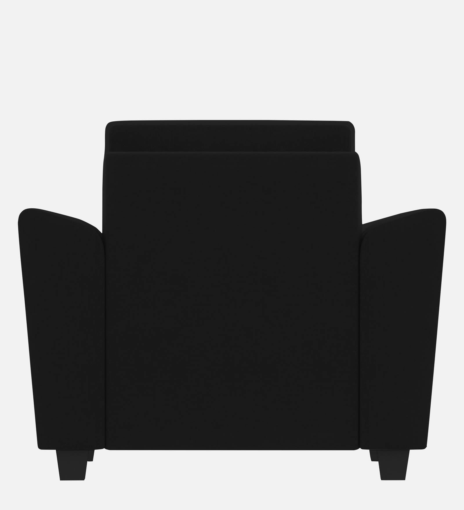 Daku Fabric 1 Seater Sofa in Zed Black Colour
