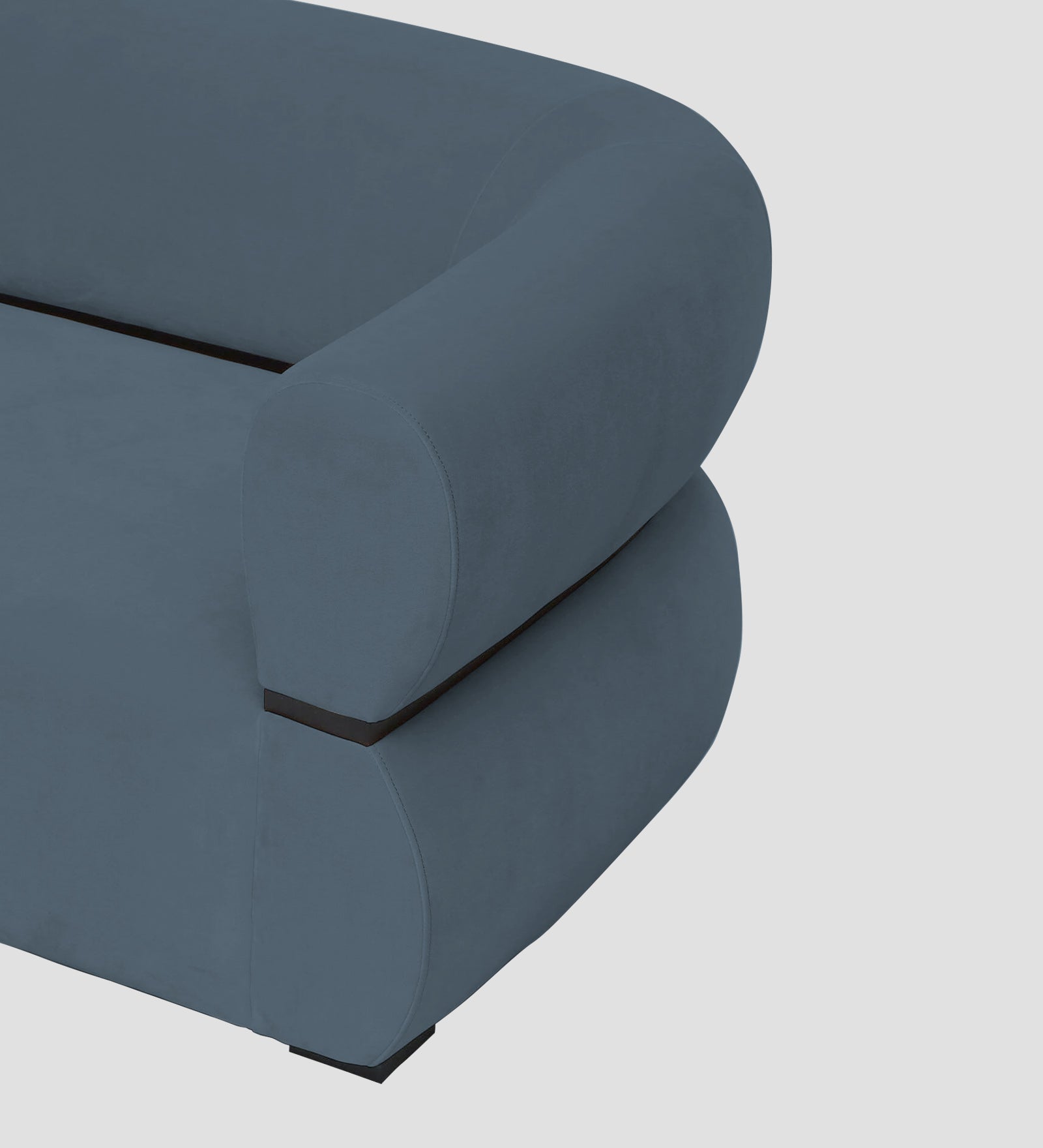 Kula Velvet 1 Seater Sofa In Oxford Blue Colour - Febonic Living