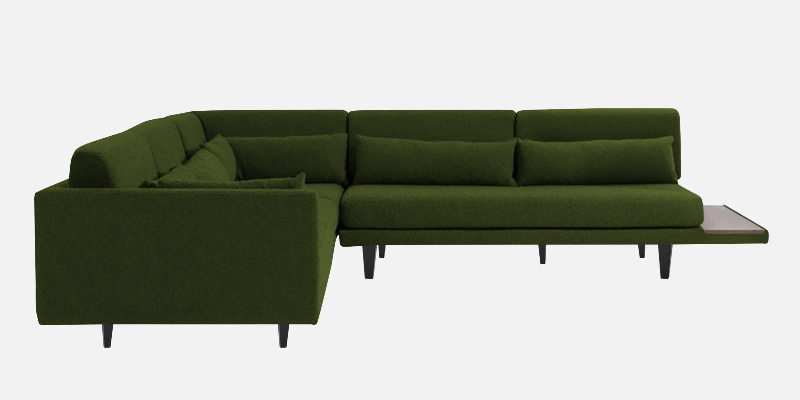 Malta Fabric 6 Seater LHS Corner Sofa In Olive Green Colour - Febonic Living