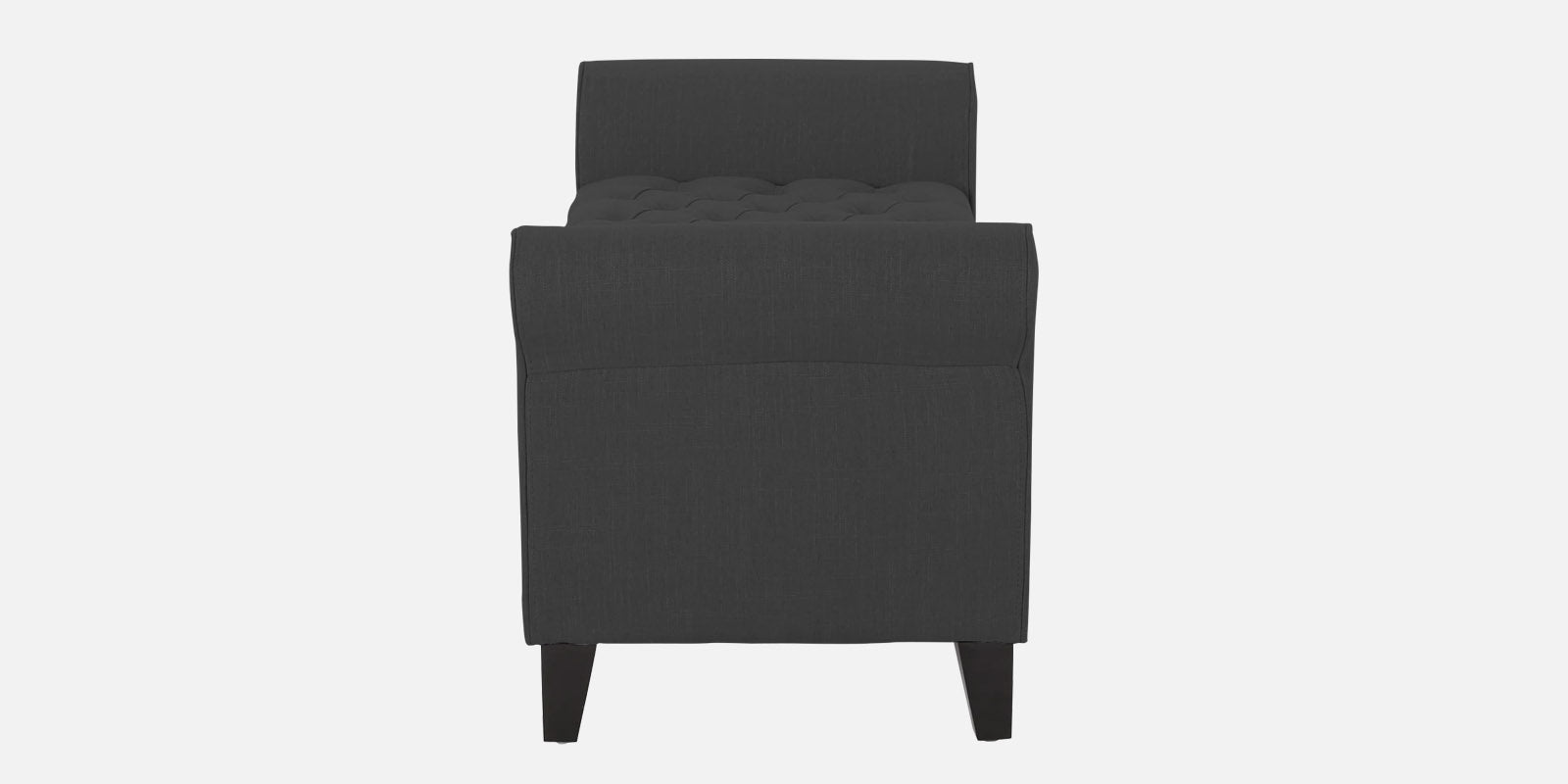 Nowia Fabric 3 Seater Recamier In Charcoal Grey Colour With Storage - Febonic Living