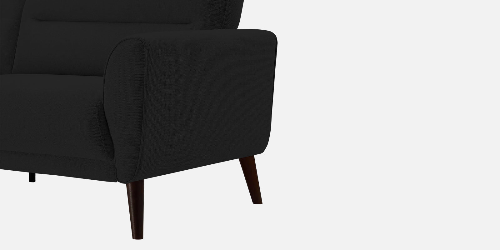 Castro Fabric 2 Seater Sofa In Zed Black Colour - Febonic Living