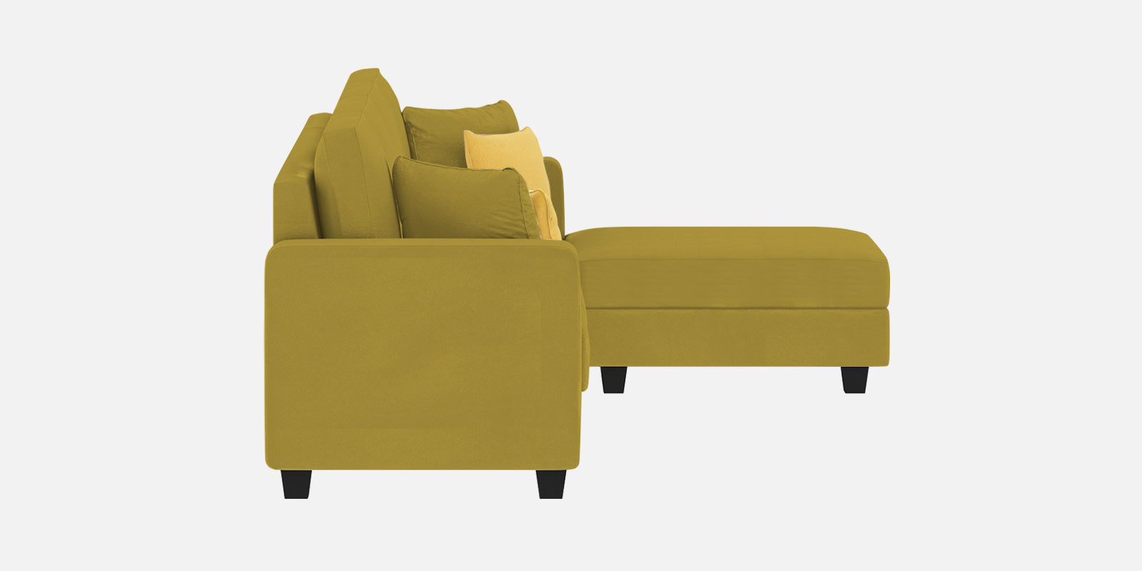 Nabi Fabric LHS Sectional Sofa (3+Lounger) In Parrot Green Colour - Febonic Living