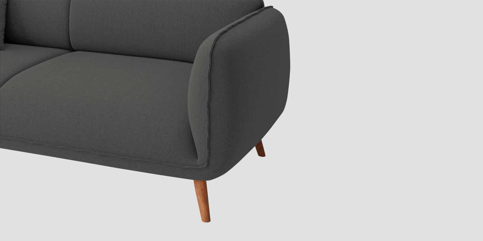 Zia Fabric 3 Seater Sofa In Stone Grey Colour