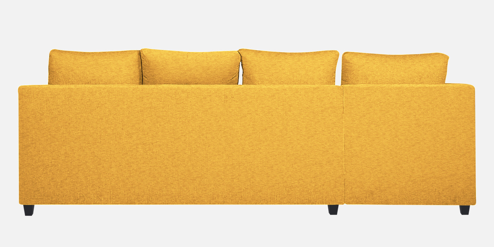 Nebula Fabric RHS Sectional Sofa (3+Lounger) In Bold Yellow Colour - Febonic Living