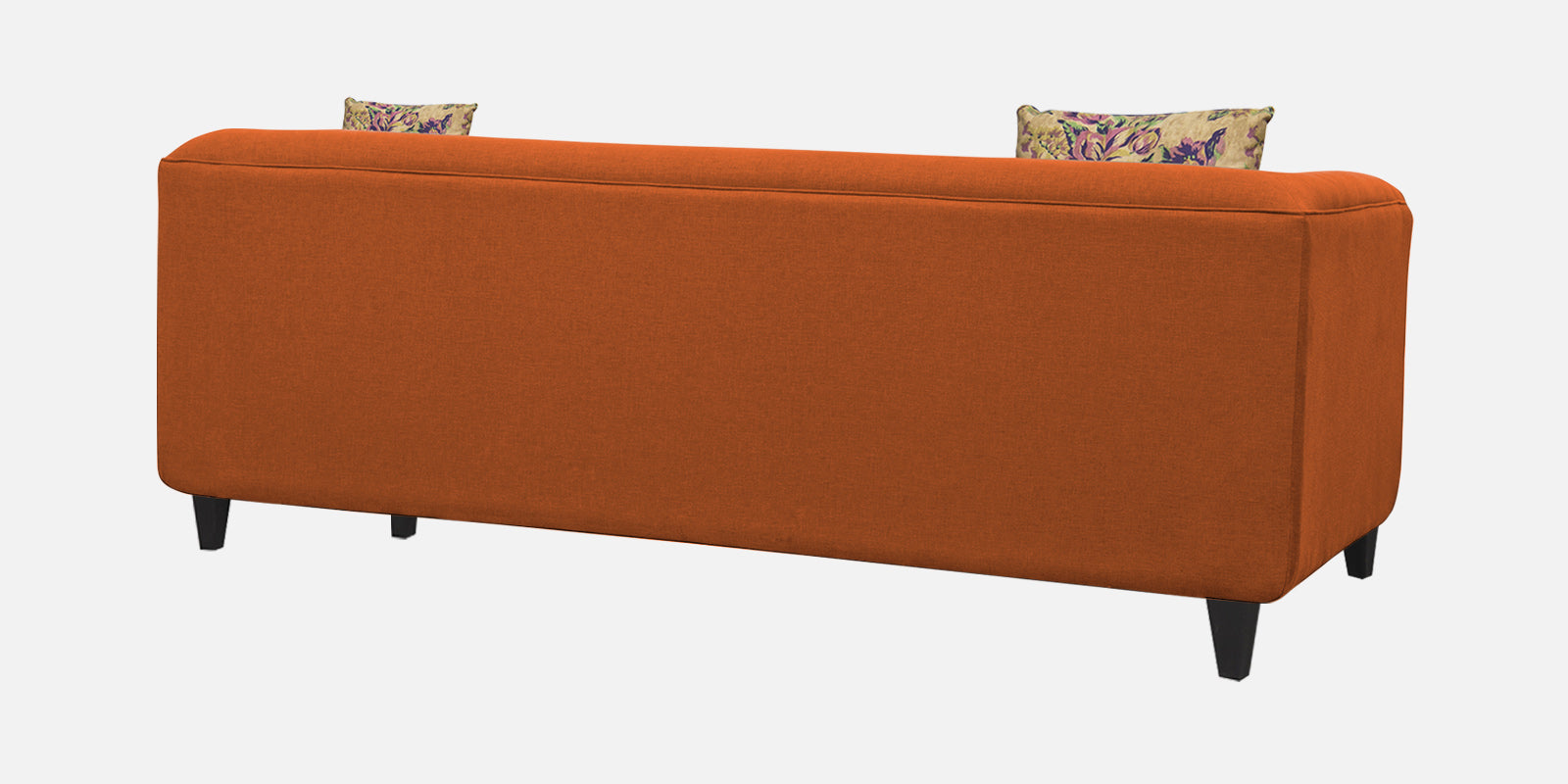 Niki Fabric 3 Seater Sofa In Vivid Orange Colour - Febonic Living