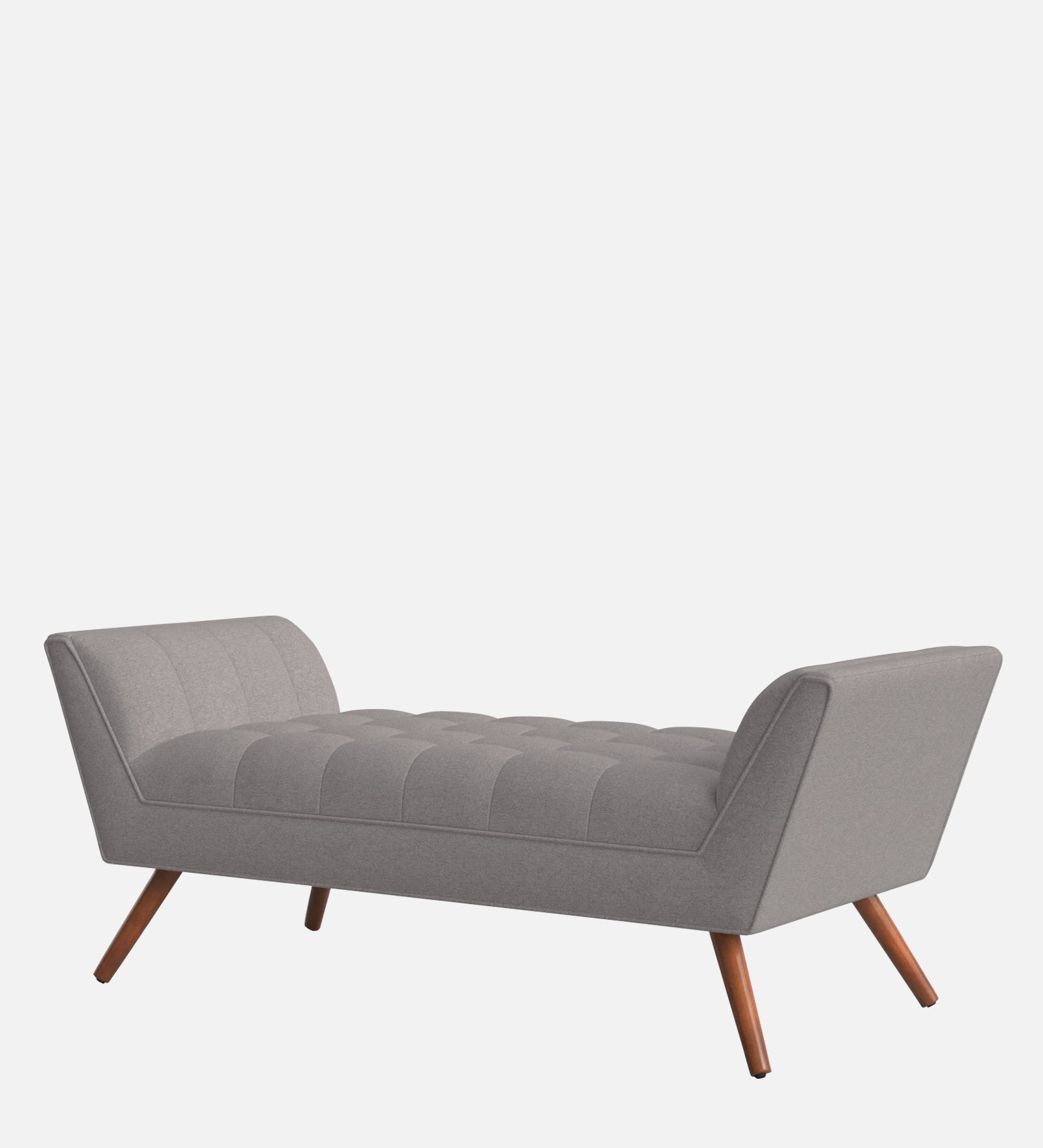 Cartes Velvet Bench In Pearl Grey Colour - Febonic Living