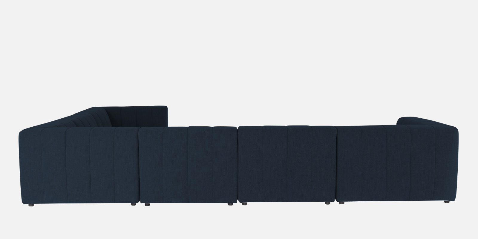 Damo Fabric RHS 8 Seater Corner Sofa In Denim Blue Colour - Febonic Living