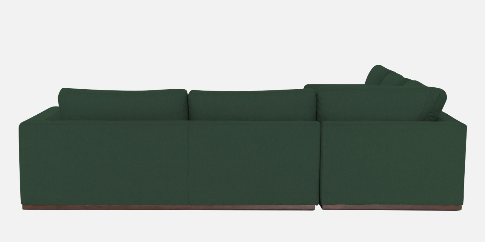 Freedom Velvet 6 Seater RHS Corner Sofa In Amazon Green Colour With Ottoman - Febonic Living