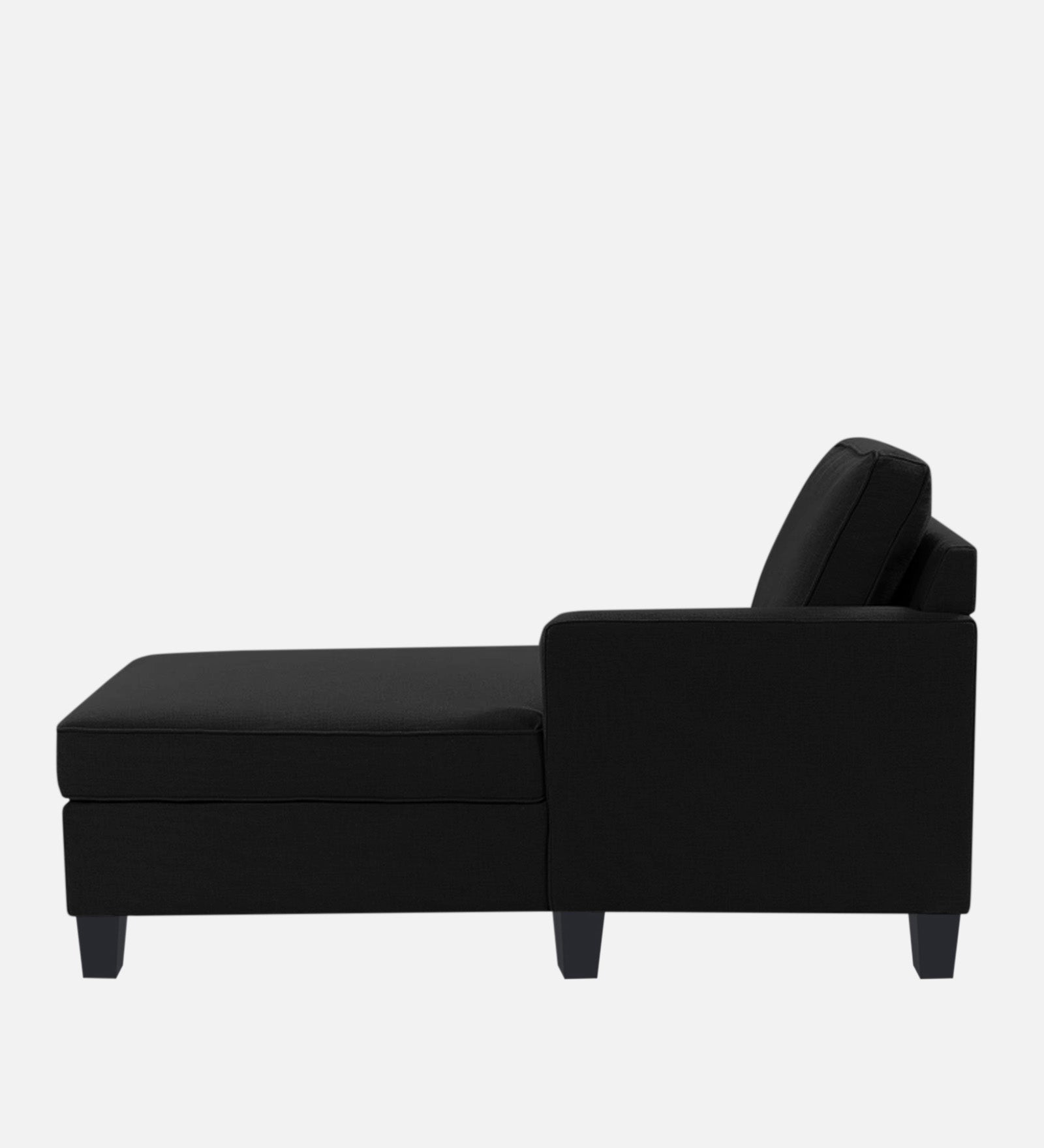 Harry Fabric RHS Chaise Lounger In Zed Black Colour - Febonic Living