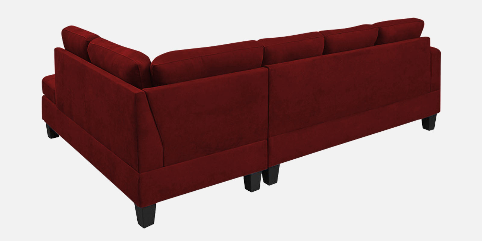 Thomas Fabric LHS Sectional Sofa (3+Lounger) In Blood Maroon Colour - Febonic Living