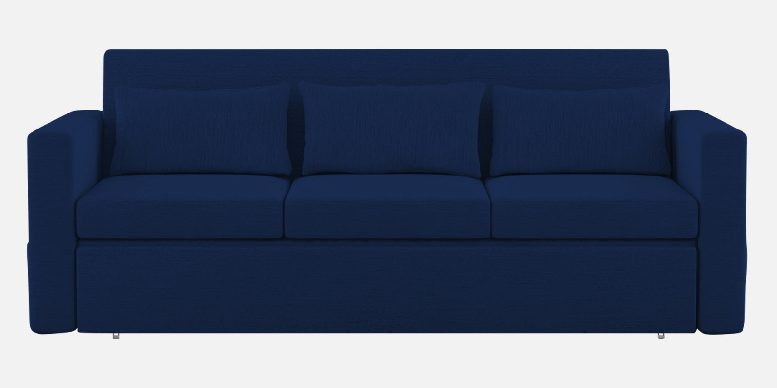 River Fabric 3 Seater Pull Out Sofa Cum Bed In Royal Blue Colour - Febonic Living