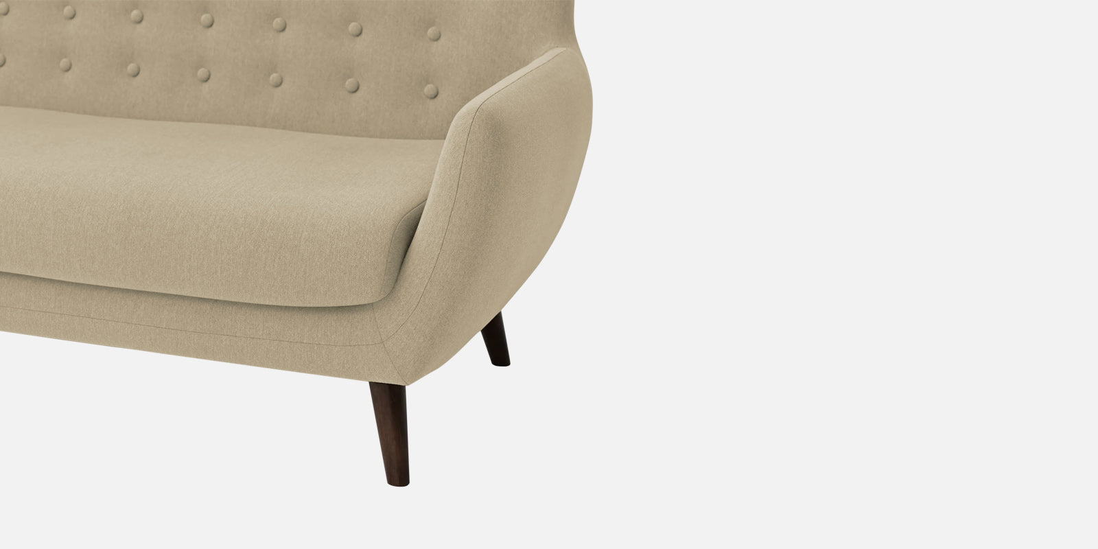 Goofy Fabric 2 Seater Sofa In Honey Beige Colour - Febonic Living