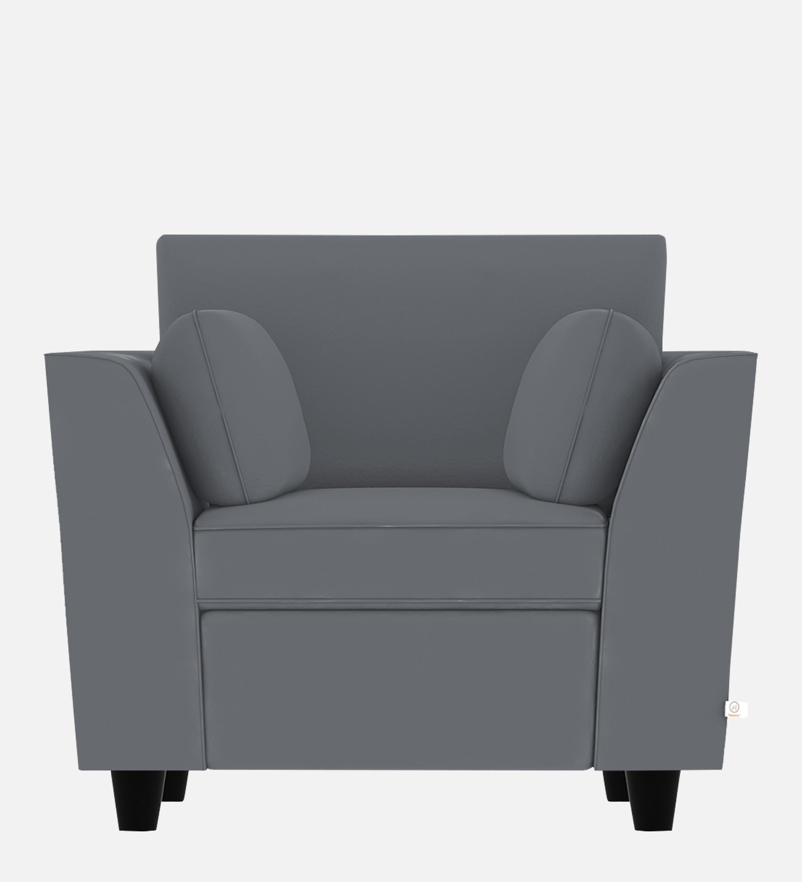 Bristo Velvet 1 Seater Sofa in Pubble Grey Colour With Storage