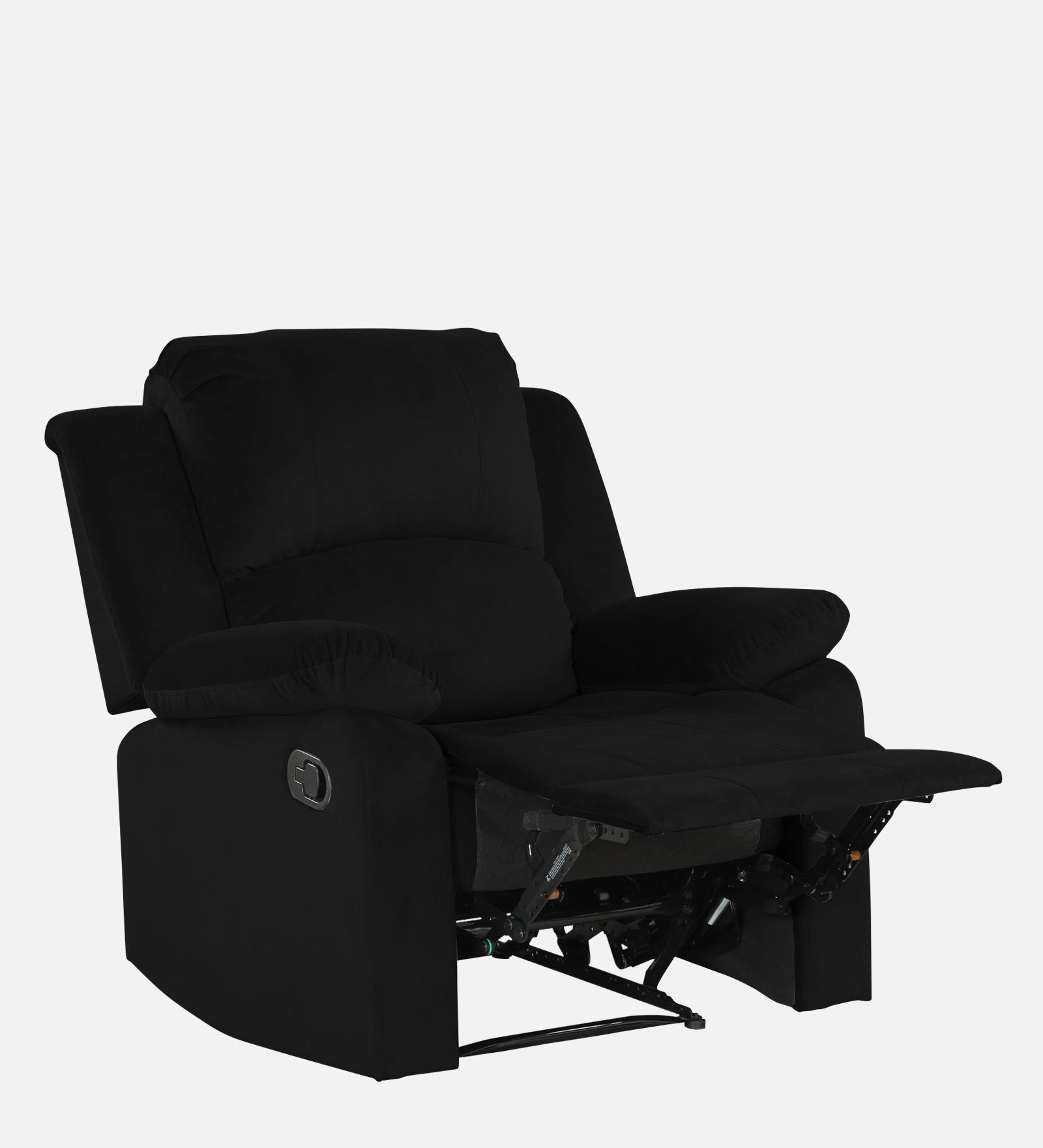 Henry Fabric 1 Seater Manual Recliner In zed black Colour - Febonic Living