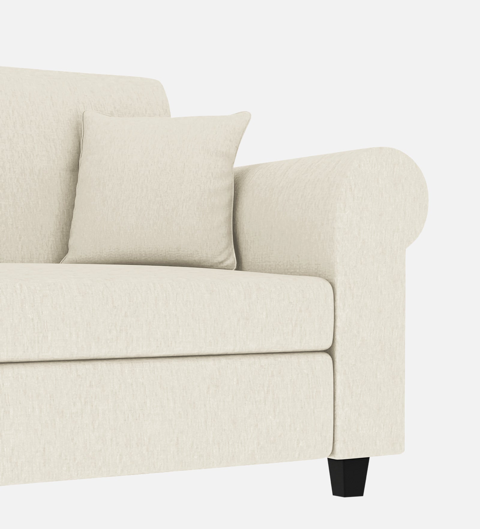Derado Fabric 1 Seater Sofa In Ivory Cream Colour - Febonic Living