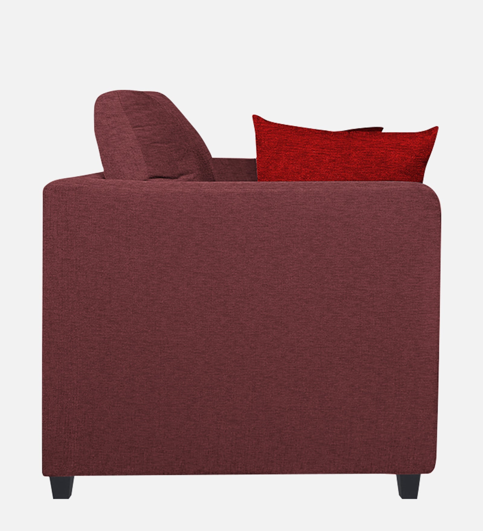 Nuska Fabric 1 Seater Sofa In Blaze Red Colour - Febonic Living