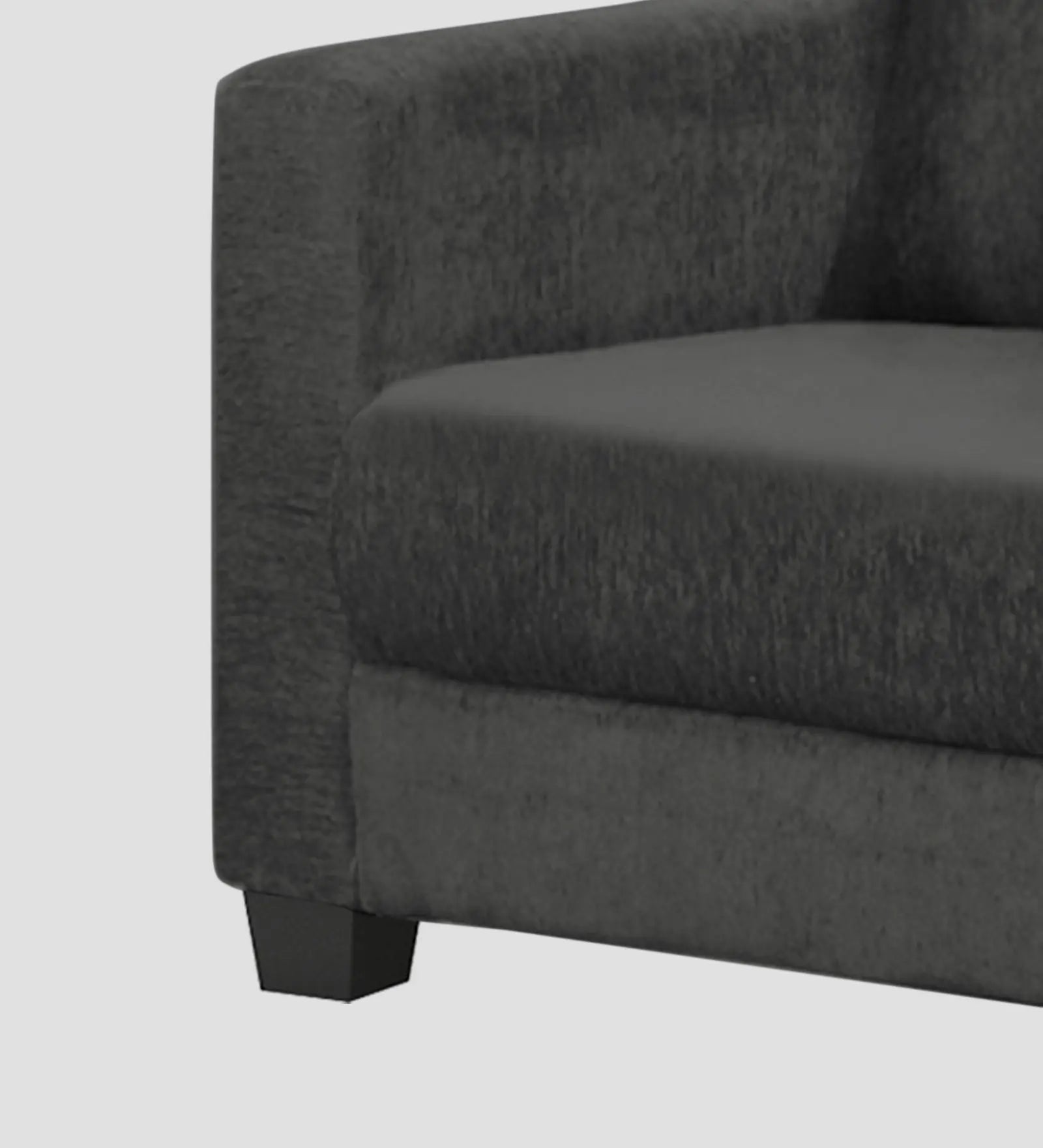 Lipu Fabric 1 Seater Sofa In Charcoal Grey Colour Febonic Living