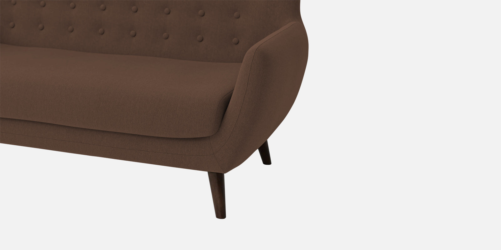 Goofy Fabric 3 Seater Sofa In Ash Brown Colour - Febonic Living
