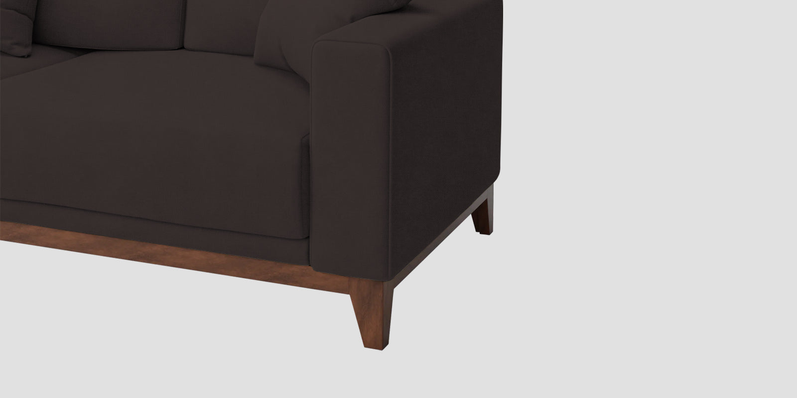 Luca Fabric 3 Seater Sofa In Pebble Brown Colour - Febonic Living