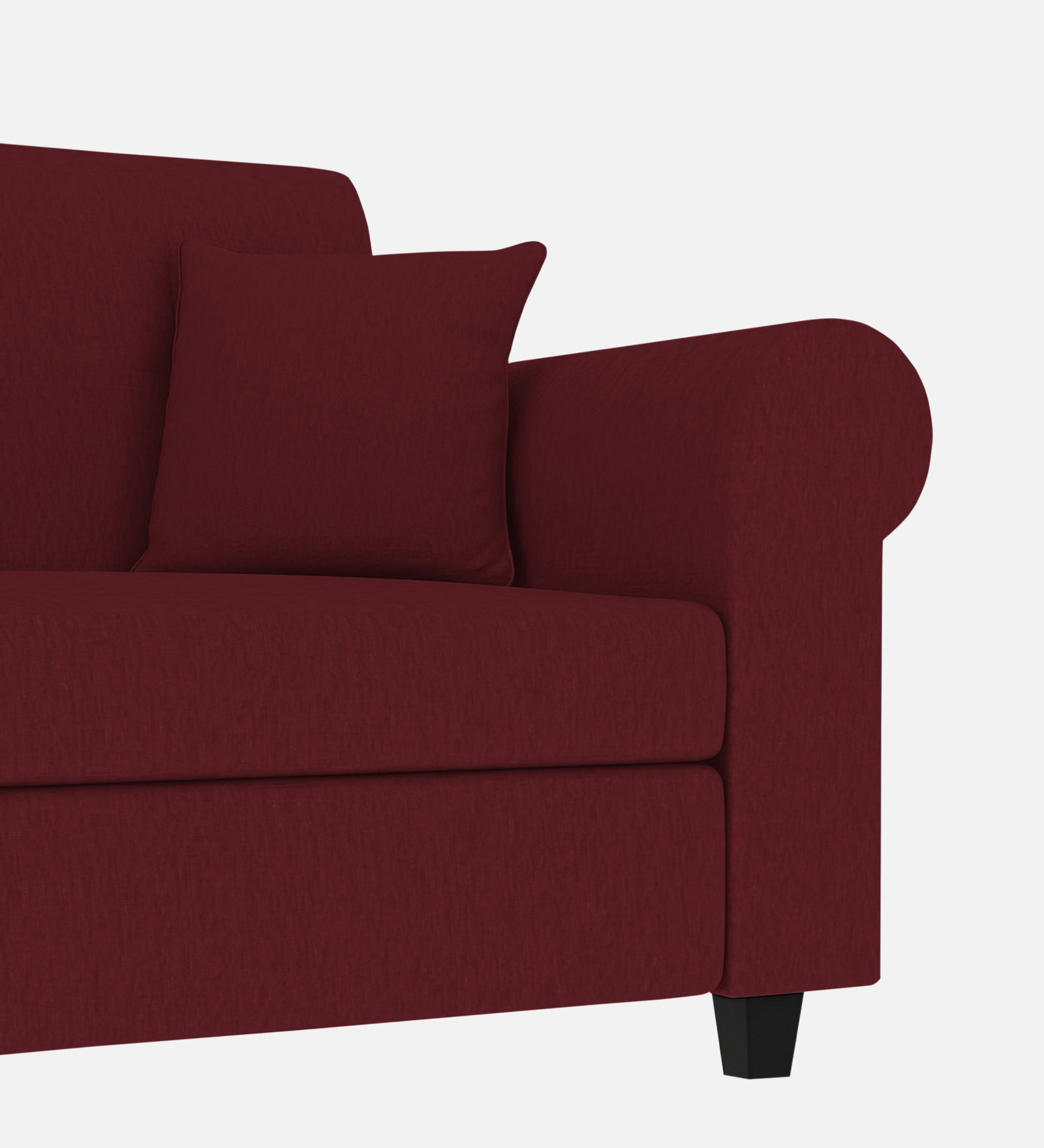 Derado Fabric 1 Seater Sofa In Blood Maroon Colour - Febonic Living
