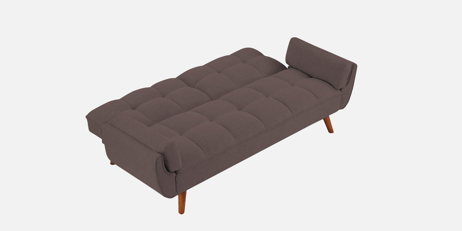 Melano Fabric 3 Seater Convertible Sofa Cum Bed In Caspa Brown Colour - Febonic Living