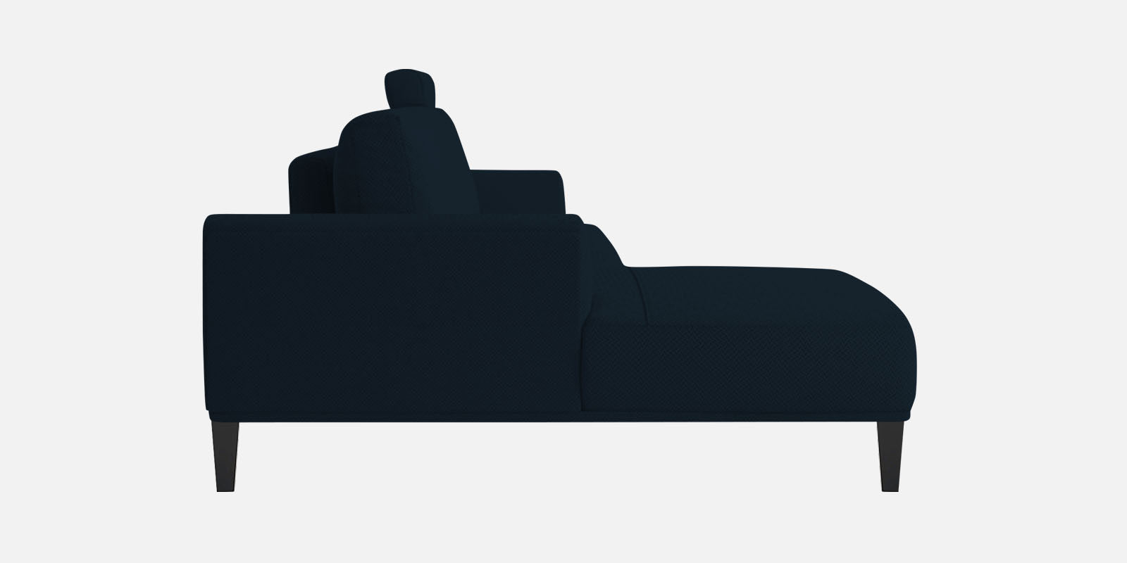 Como Fabric LHS Sectional Sofa (3+Lounger) In Denim Blue Colour - Febonic Living