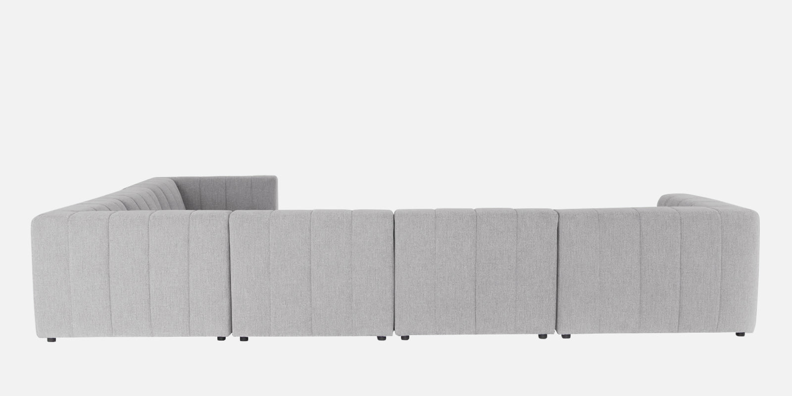 Damo Fabric RHS 8 Seater Corner Sofa In Lit Grey Colour - Febonic Living