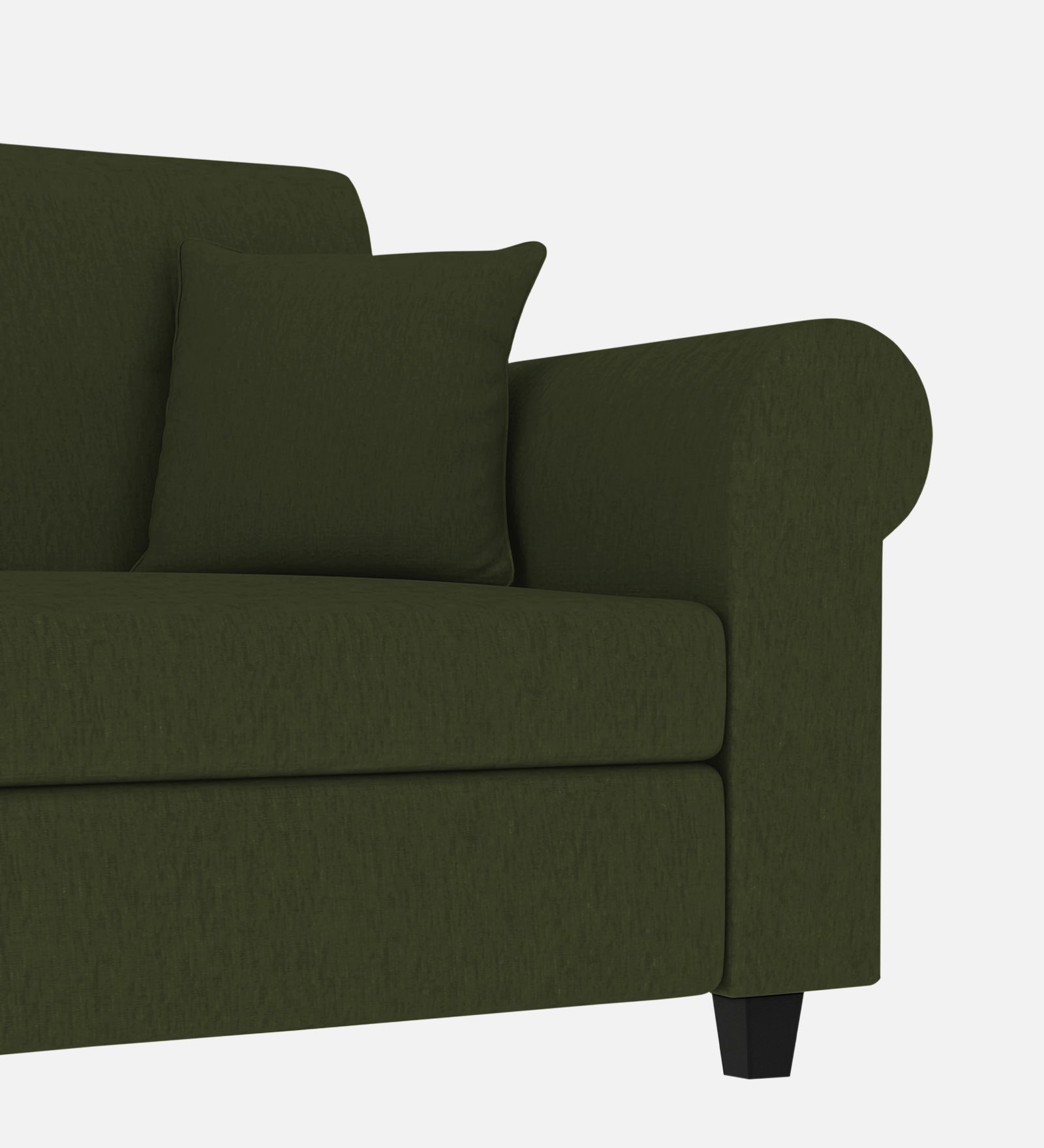 Derado Fabric 1 Seater Sofa In Olive Green Colour - Febonic Living