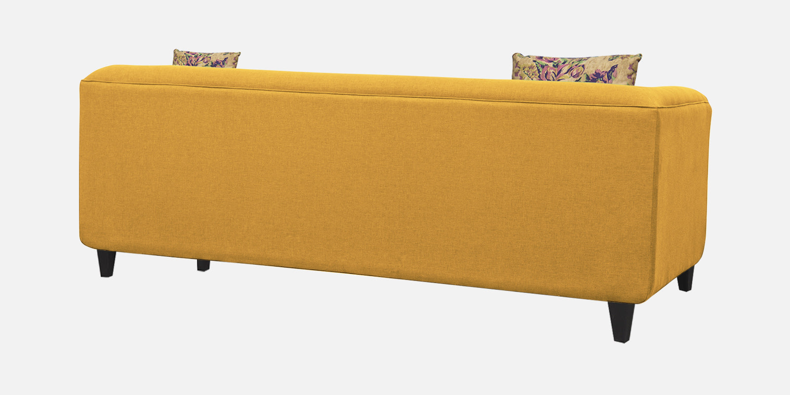 Niki Fabric 3 Seater Sofa In Bold Yellow Colour - Febonic Living