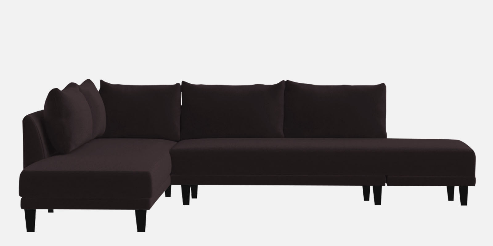 Ira Fabric RHS 6 Seater Convertible Sofa Cum Bed In Cara Brown Colour - Febonic Living
