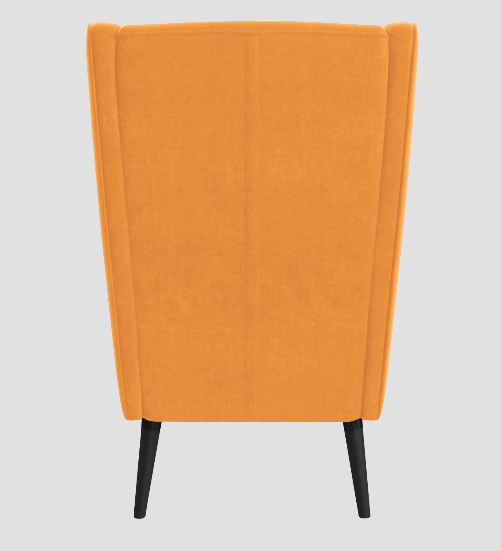 Niya Velvet Wing Chair In Tangerine Orange Colour - Febonic Living