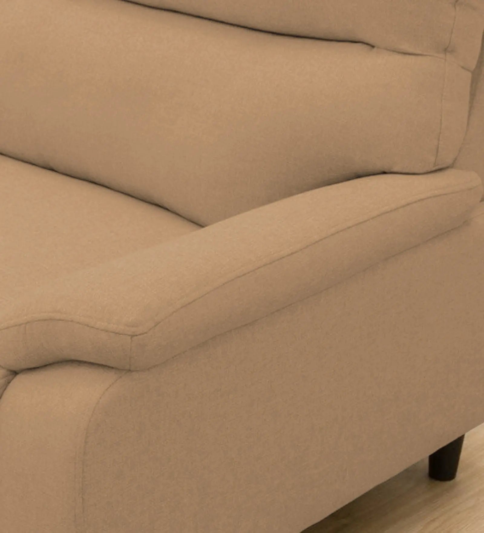 Zibby Fabric 1 Seater Sofa In Copper Brown Colour Febonic Living