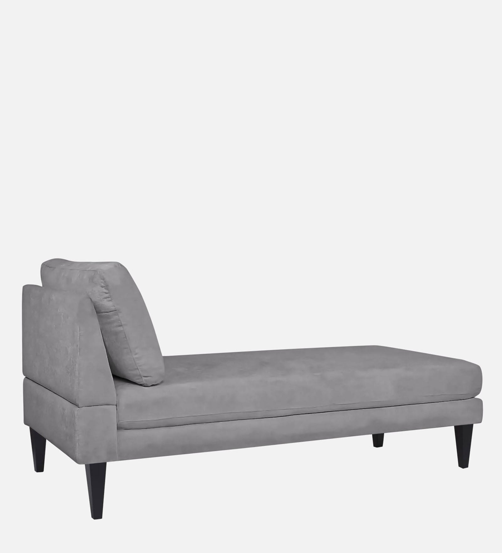 Nadia Fabric Armless Chaise Lounger In Lit Grey Colour - Febonic Living